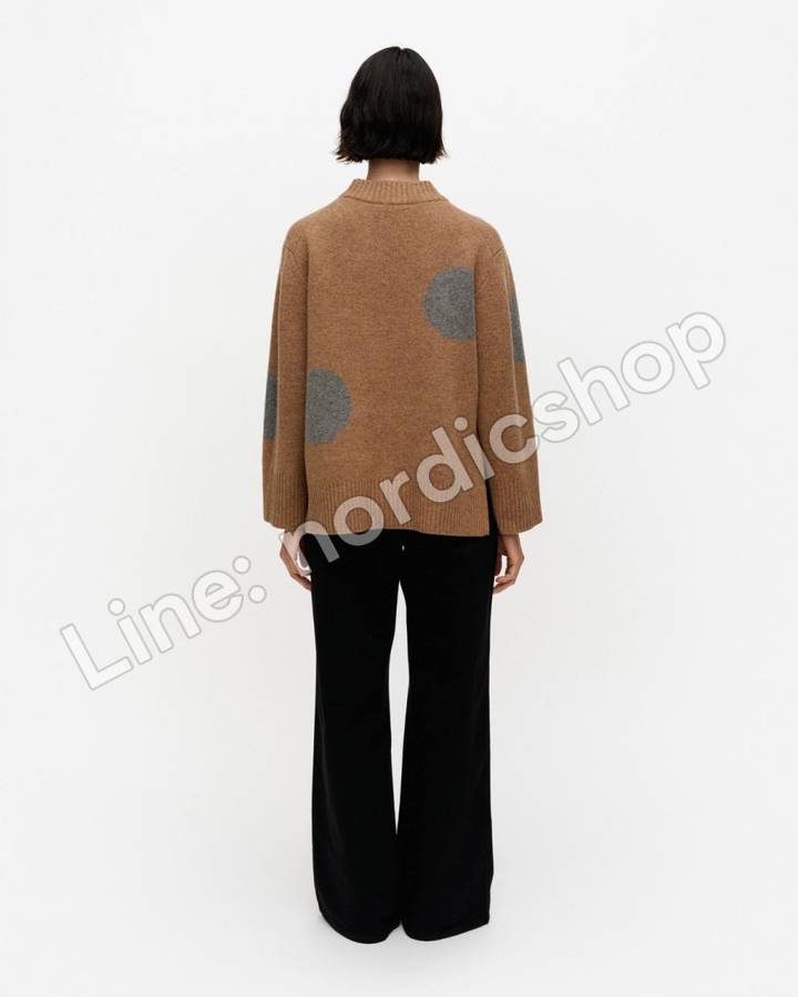 Marimekko RWS Kuvioitu Kurre Kioski 針織上衣・棕色、灰色（4）