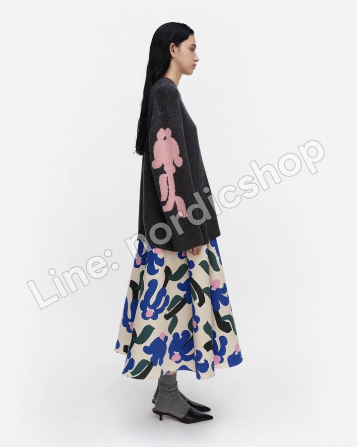 Marimekko Kartakteri Kukkahattu 針織上衣・深灰、粉紅（2）