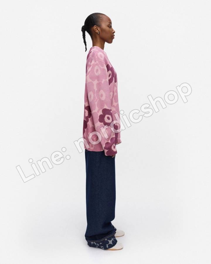 Marimekko Puuteri Unikko Kioski 針織上衣・粉紅、玫瑰粉、深玫瑰粉（2）