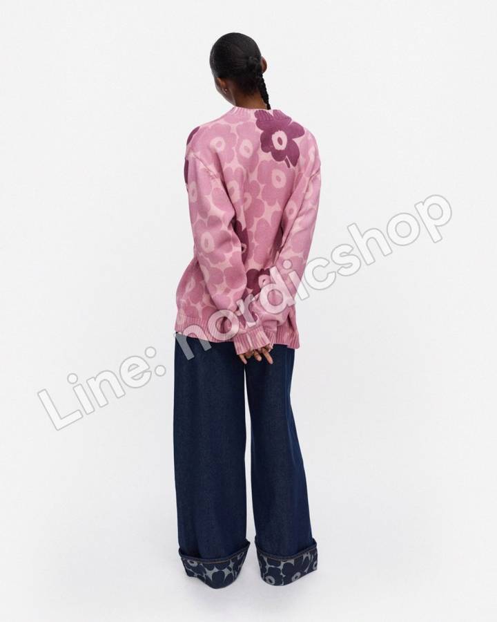 Marimekko Puuteri Unikko Kioski 針織上衣・粉紅、玫瑰粉、深玫瑰粉（3）