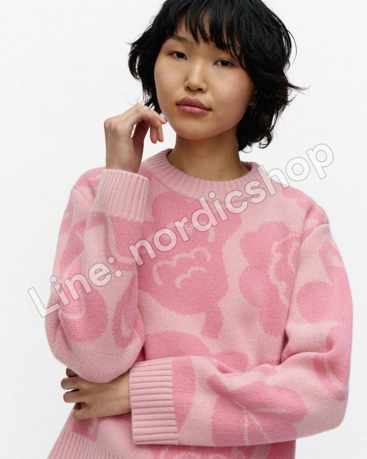 Marimekko RWS Virtaus Kukasta kukkaan 針織上衣・粉紅、玫瑰粉(4)