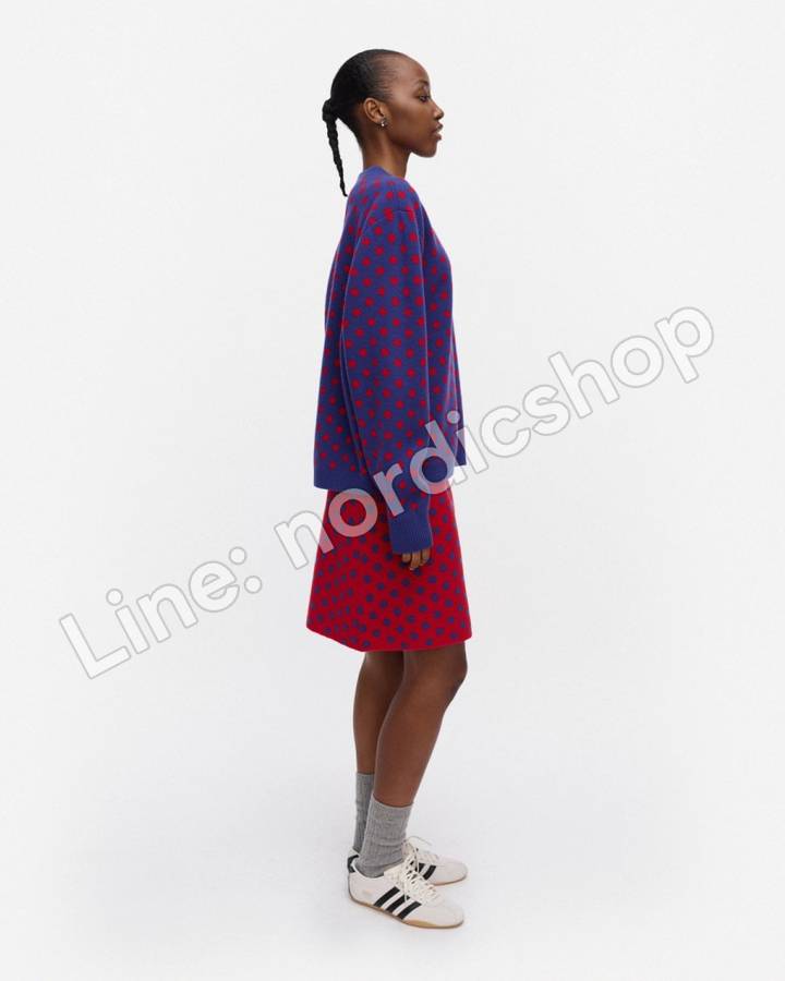 Marimekko RWS Lepoilu Pallo Kioski 針織上衣・藍色、紅色（2）