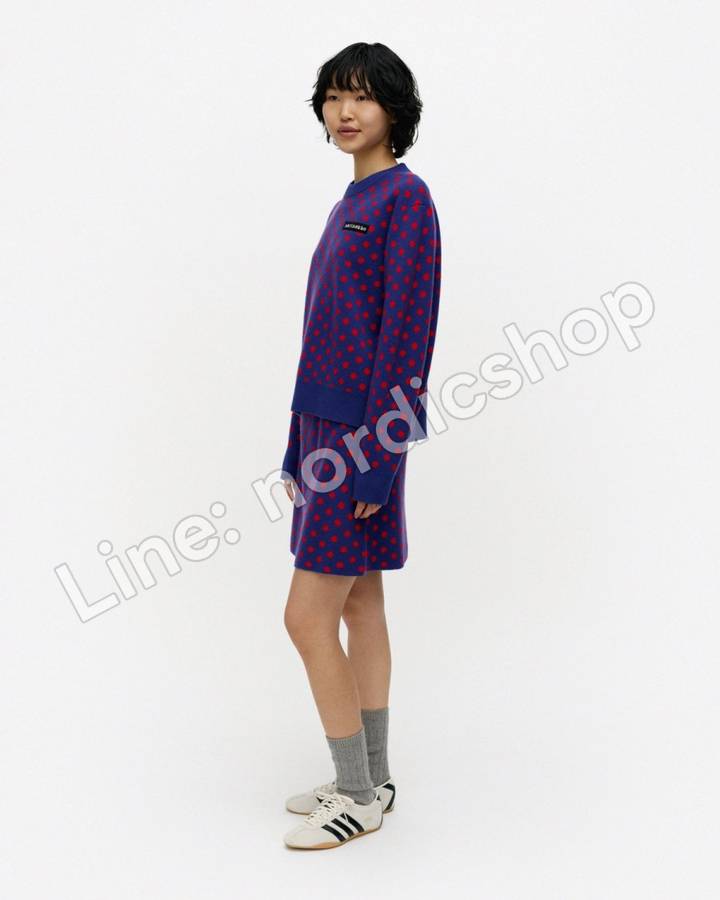 Marimekko RWS Koillis Pallo Kioski 針織裙・藍色、紅色（4）