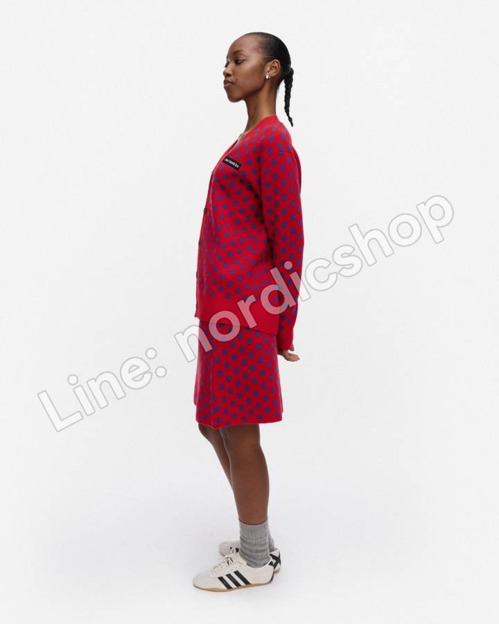 Marimekko RWS Koillis Pallo Kioski 針織裙・紅色、藍色（2）
