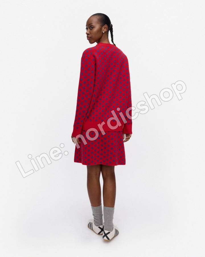 Marimekko RWS Koillis Pallo Kioski 針織裙・紅色、藍色（3）
