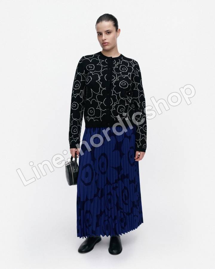 Marimekko Jatko Unikko 裙子・藍色、深藍（2）