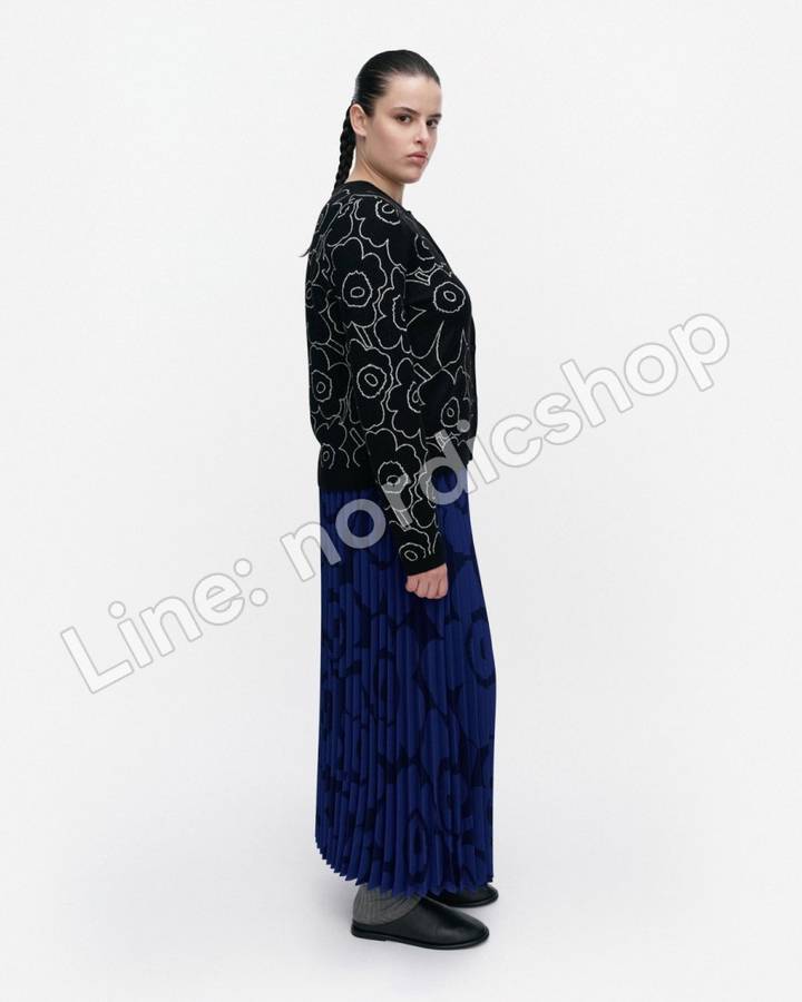 Marimekko Jatko Unikko 裙子・藍色、深藍（4）