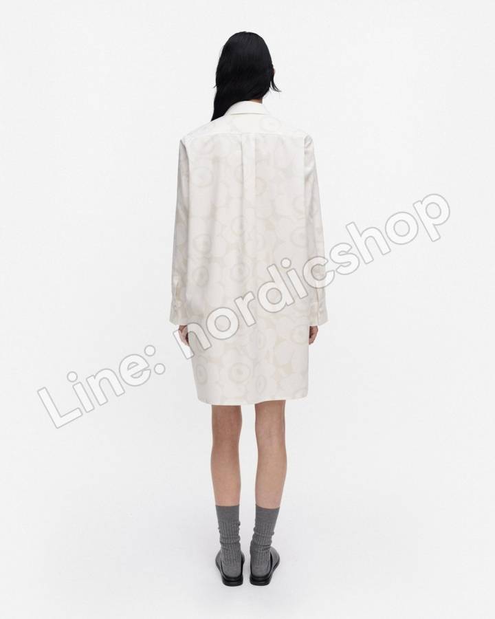 Marimekko Arvostus Unikko 洋裝・米白、淺灰（3）