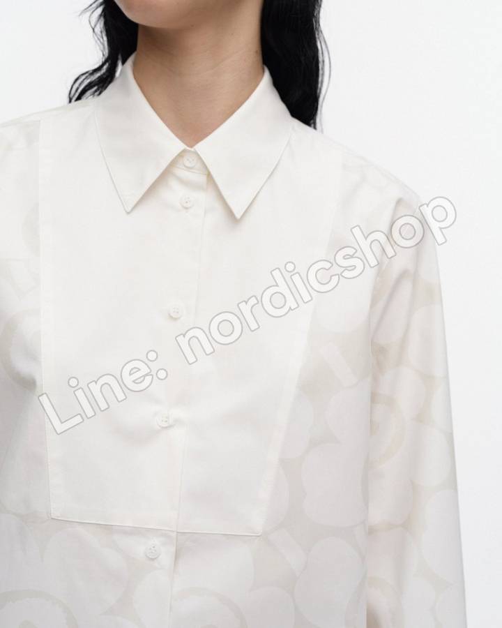 Marimekko Arvostus Unikko 洋裝・米白、淺灰（4）