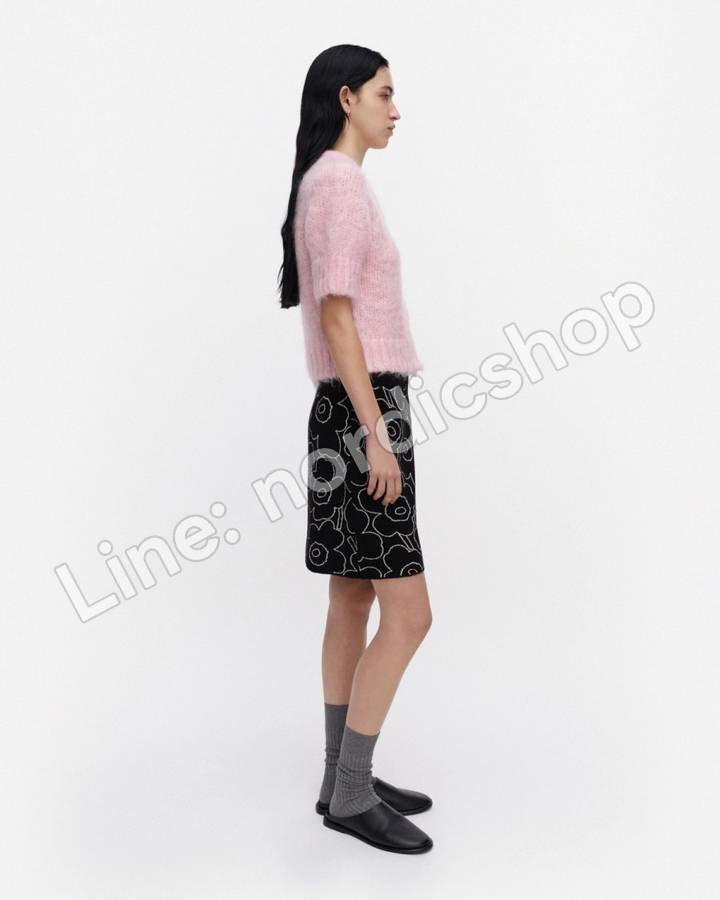Marimekko Vapaus Piirto Unikko 針織裙・黑色、米白（3）