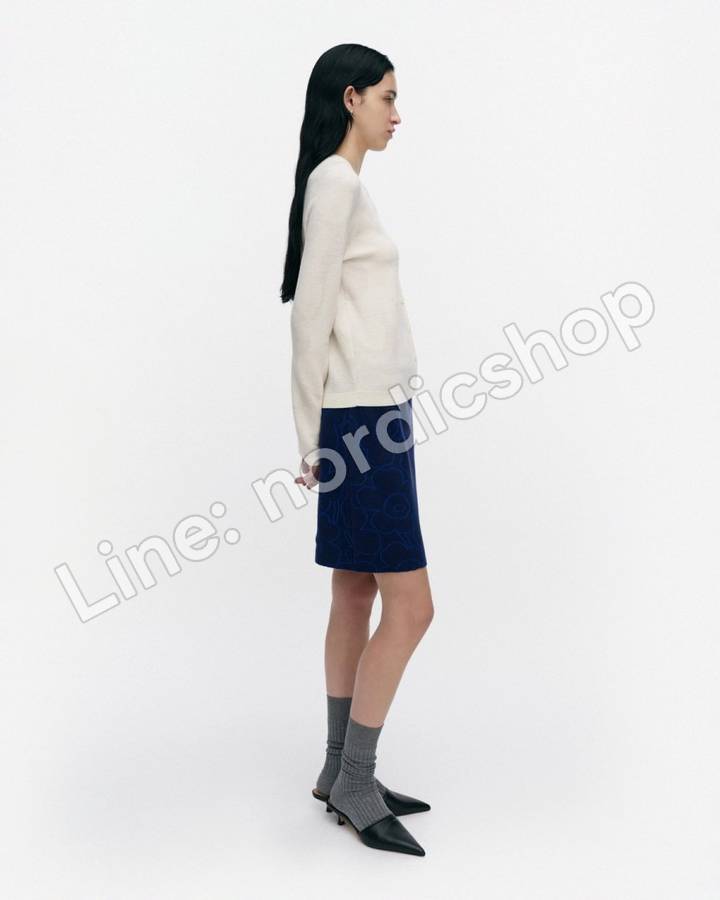 Marimekko Vapaus Piirto Unikko 針織裙・深藍、亮藍（2）