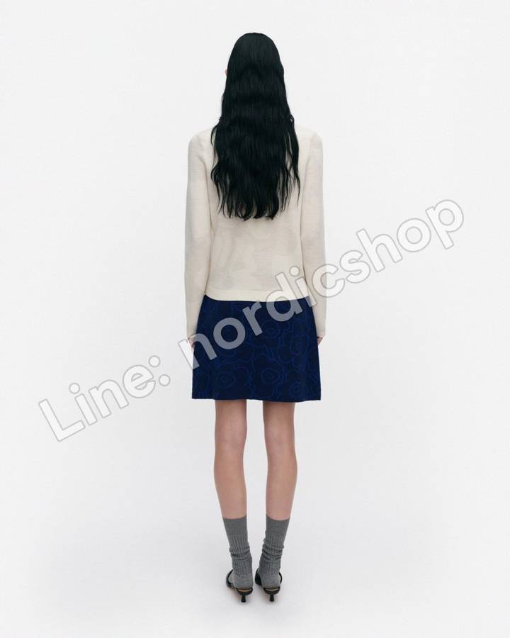Marimekko Vapaus Piirto Unikko 針織裙・深藍、亮藍（3）