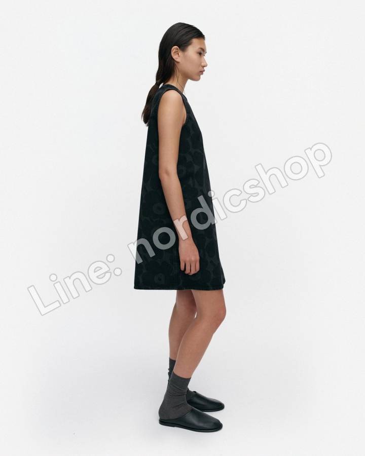 Marimekko Maridenim Somasti Unikko 牛仔洋裝・水洗黑（2）