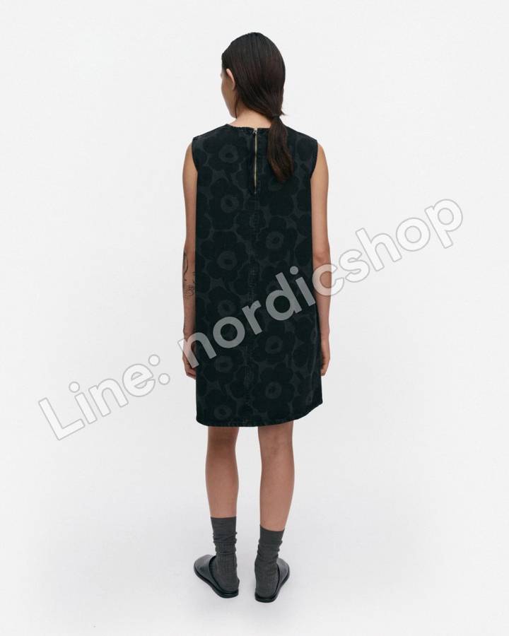 Marimekko Maridenim Somasti Unikko 牛仔洋裝・水洗黑（3）