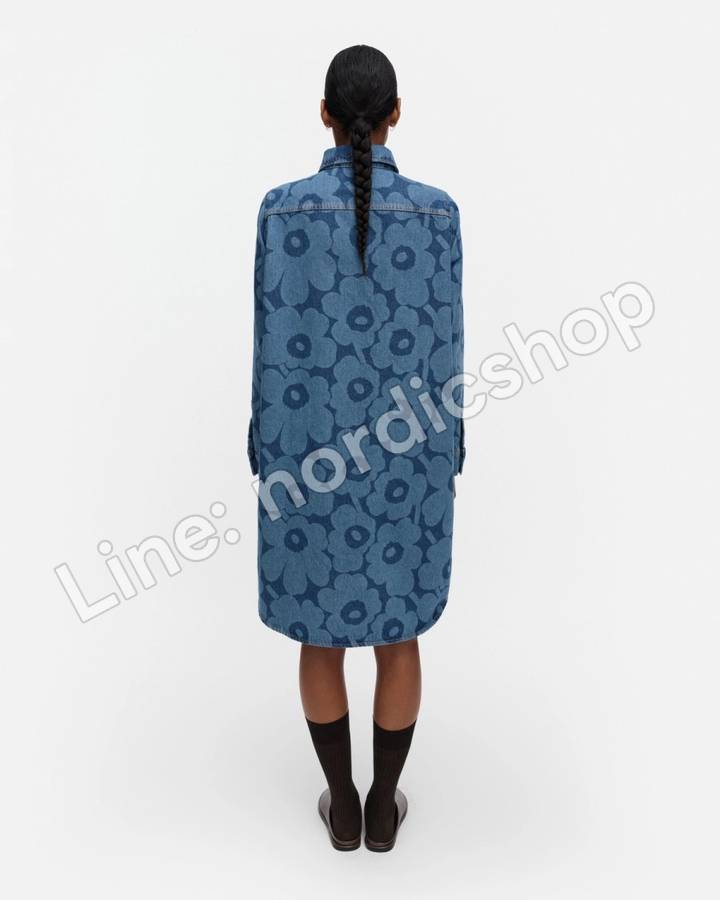 Marimekko Maridenim Näkemys Unikko 牛仔洋裝・靛藍（3）