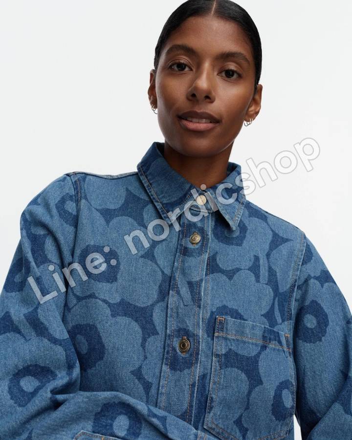 Marimekko Maridenim Näkemys Unikko 牛仔洋裝・靛藍（4）