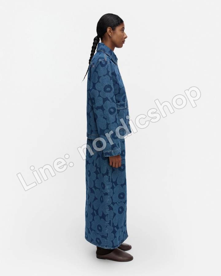 Marimekko Maridenim Näkymä Unikko 牛仔外套・靛藍（2）