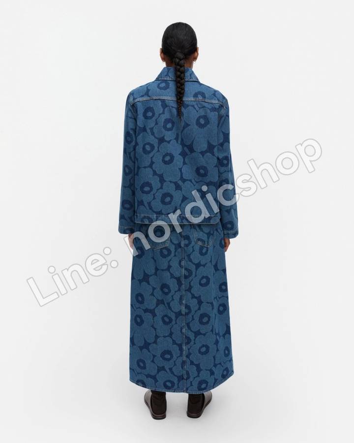 Marimekko Maridenim Näkymä Unikko 牛仔外套・靛藍（3）