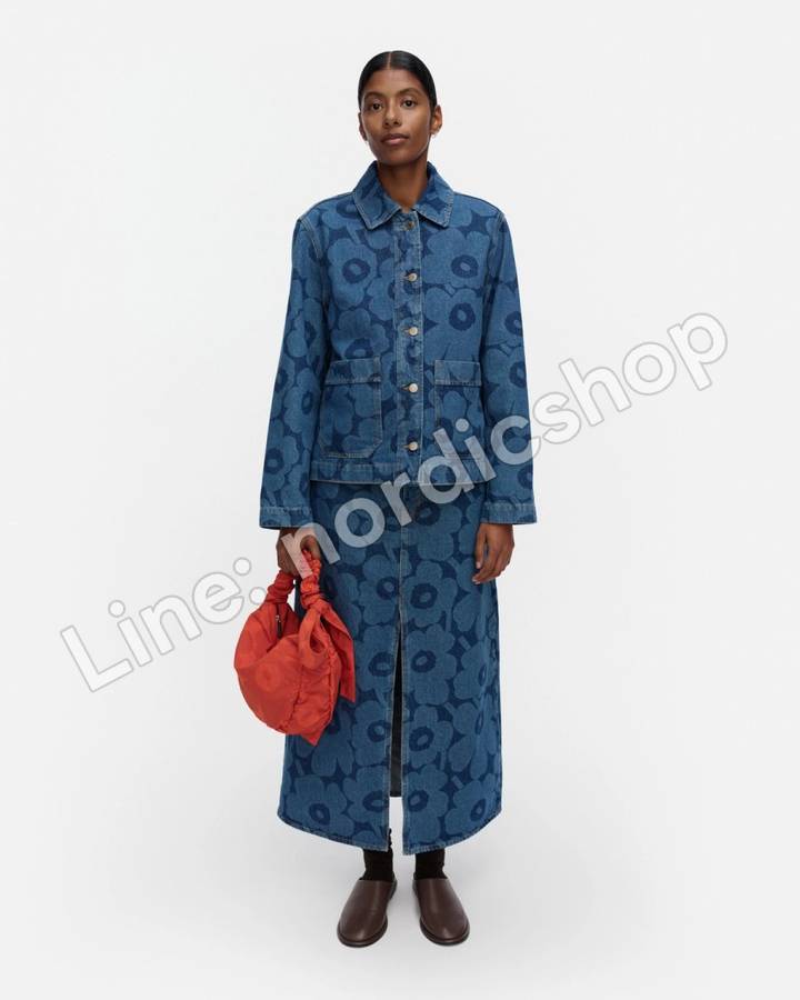 Marimekko Maridenim Näkymä Unikko 牛仔外套・靛藍