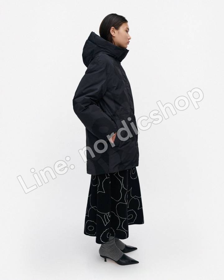 Marimekko Käännös Unikko 外套・黑色、深灰（2）