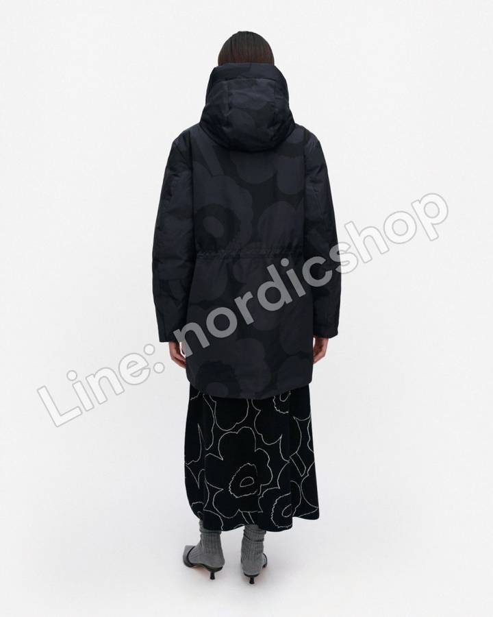 Marimekko Käännös Unikko 外套・黑色、深灰（3）