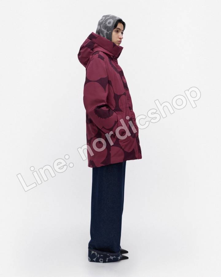 Marimekko Käännös Unikko 外套・深玫瑰粉、深紫（3）