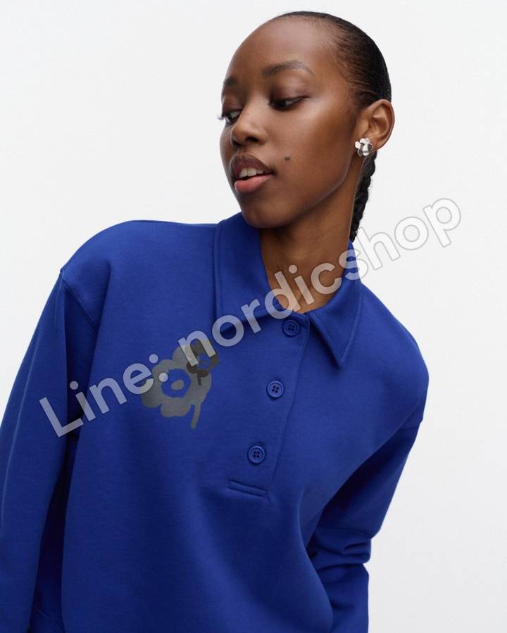 Marimekko Toiminta Unikko Placement Kioski 大學T・藍色、灰色（4）