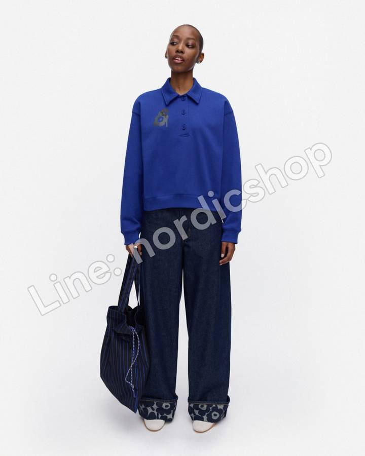 Marimekko Toiminta Unikko Placement Kioski 大學T・藍色、灰色