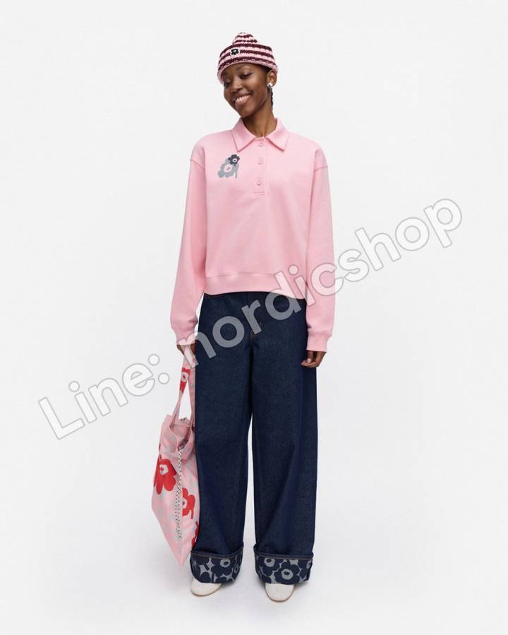 Marimekko Toiminta Unikko Placement Kioski 大學T・粉紅、灰色