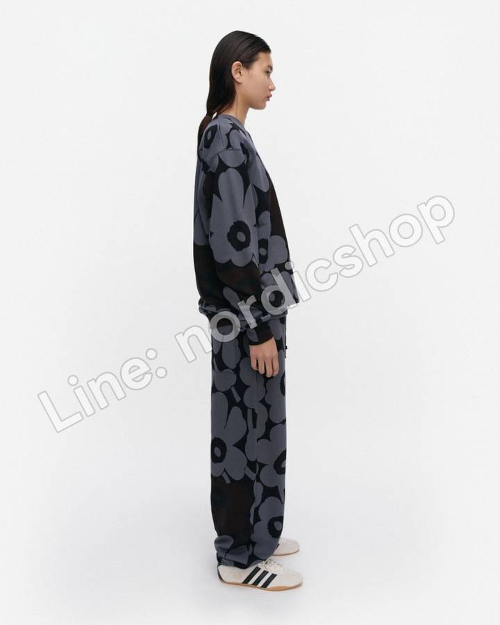 Marimekko Loisto Pieni Unikko Kioski 大學T・黑色、灰色、深棕（2）