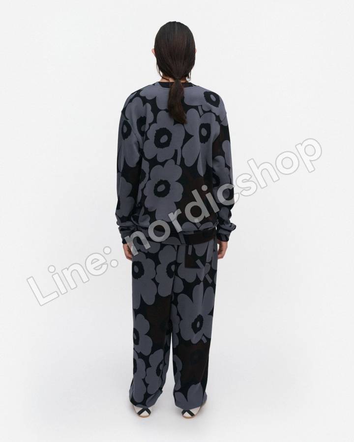 Marimekko Loisto Pieni Unikko Kioski 大學T・黑色、灰色、深棕（3）