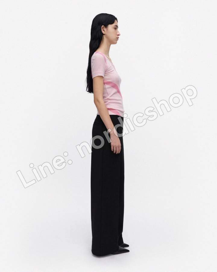 Marimekko Liituma Basso 羊毛羅紋T恤・粉紅、玫瑰粉（2）