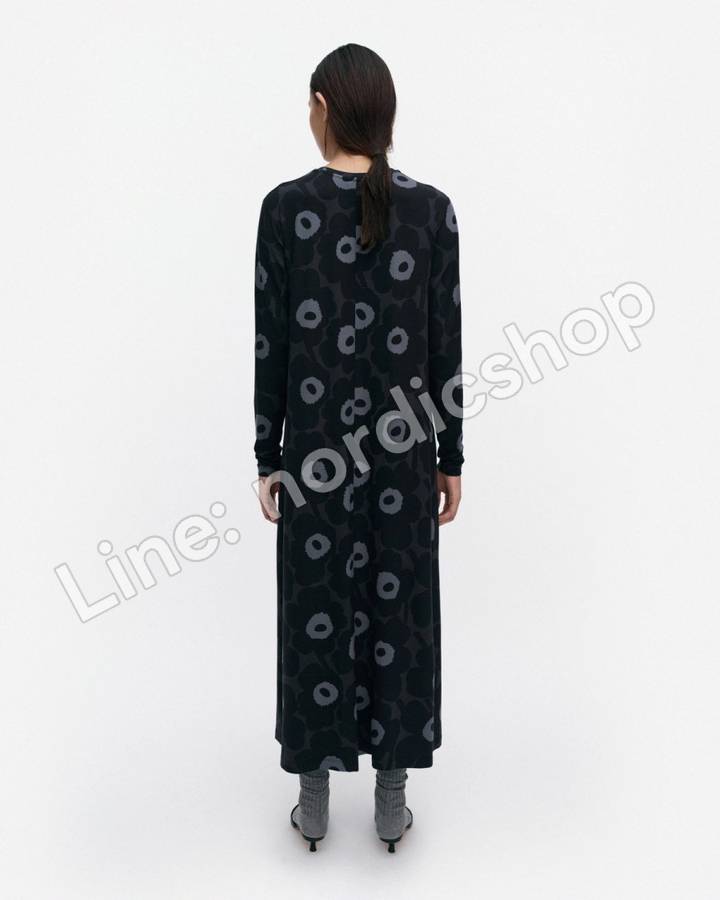Marimekko Kolmin Unikko 針織棉洋裝・黑色、深灰、灰色（3）