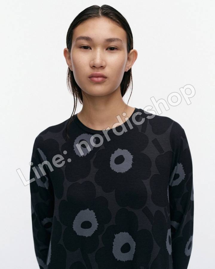 Marimekko Kolmin Unikko 針織棉洋裝・黑色、深灰、灰色（4）