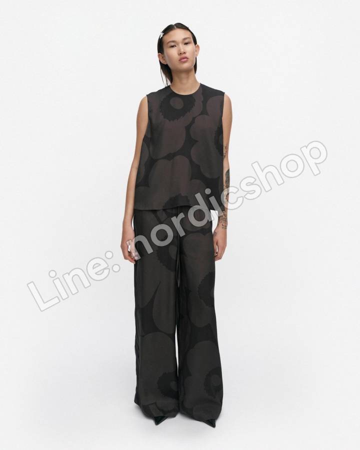 Marimekko Kaakkois Unikko 長褲・深灰、黑色（2）