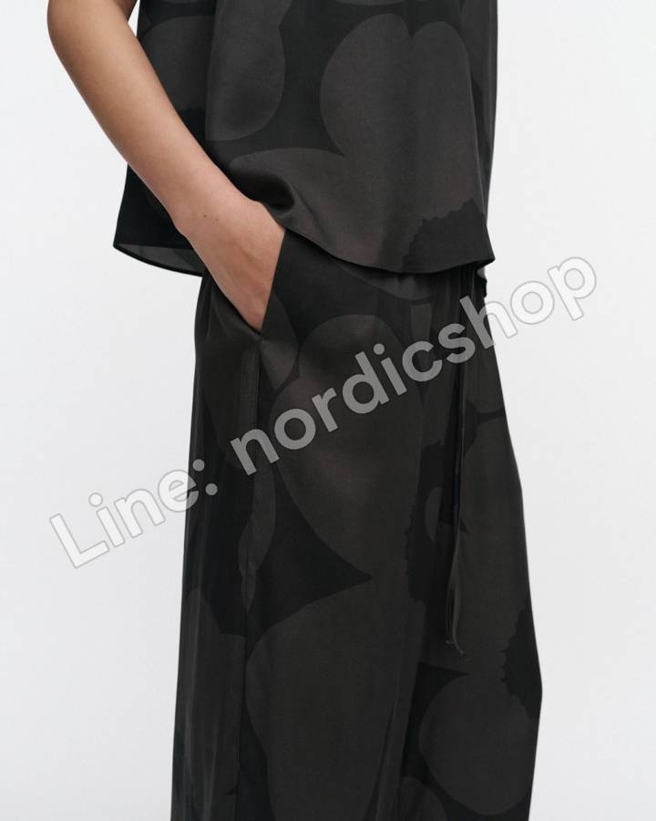 Marimekko Kaakkois Unikko 長褲・深灰、黑色（4）
