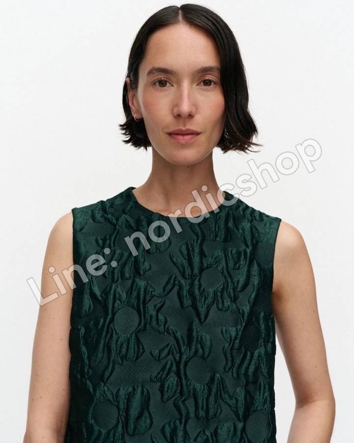 Marimekko Harha Lossi 洋裝・深綠（2）