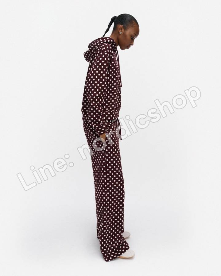 Marimekko Mieta Pallo Kioski 大學T・酒紅、米白（3）