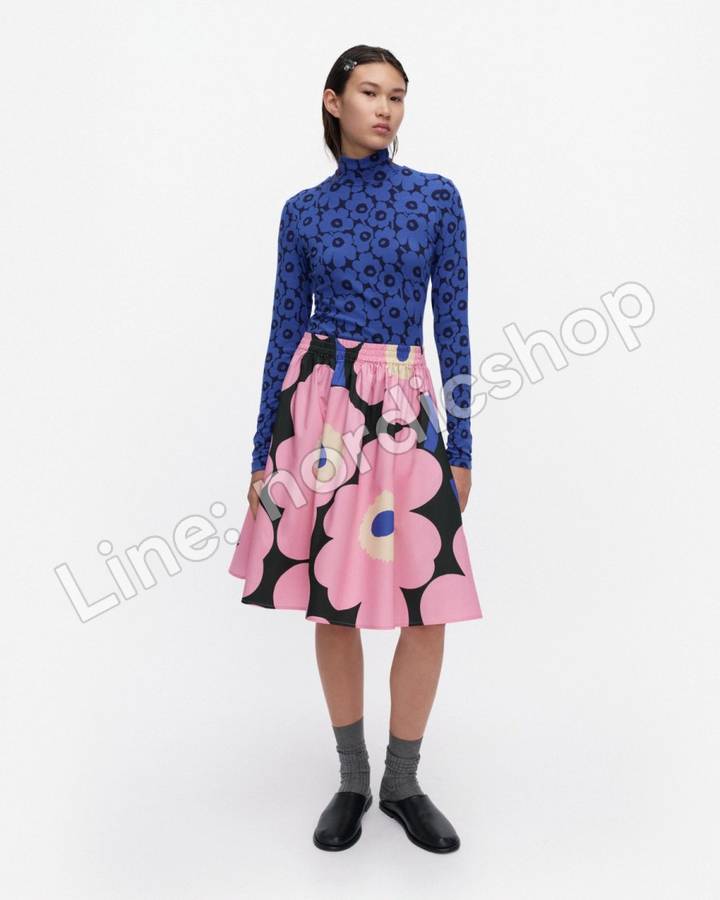 Marimekko Poiminnot Unikko 裙子・粉紅、綠色、藍色
