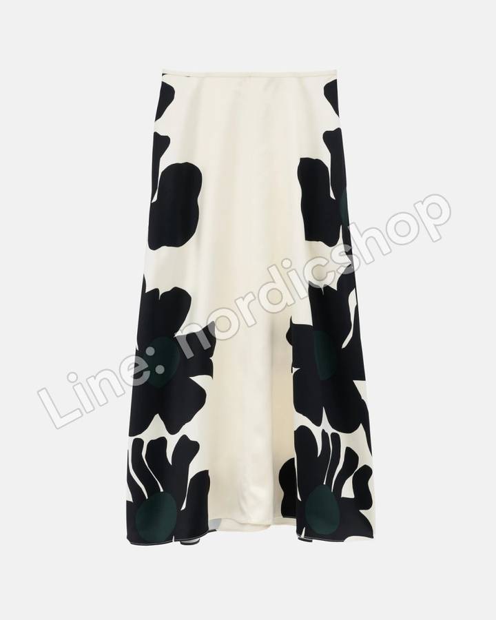 Marimekko Pimennys Lossi 裙子・淺黃、深灰、深綠（3）