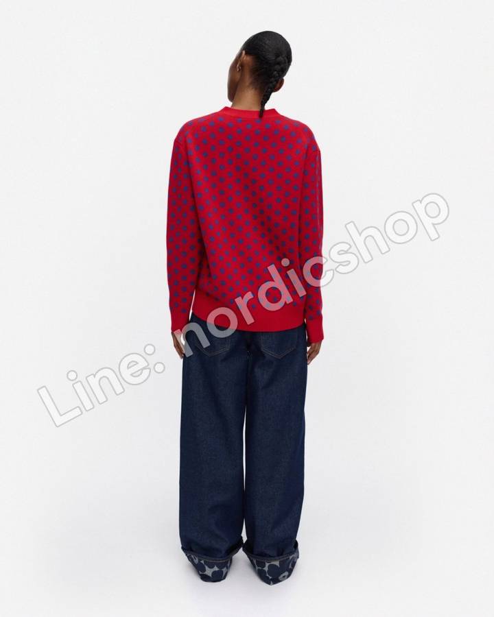 Marimekko RWS Sif Pallo Kioski 針織外套・紅色、藍色（3）
