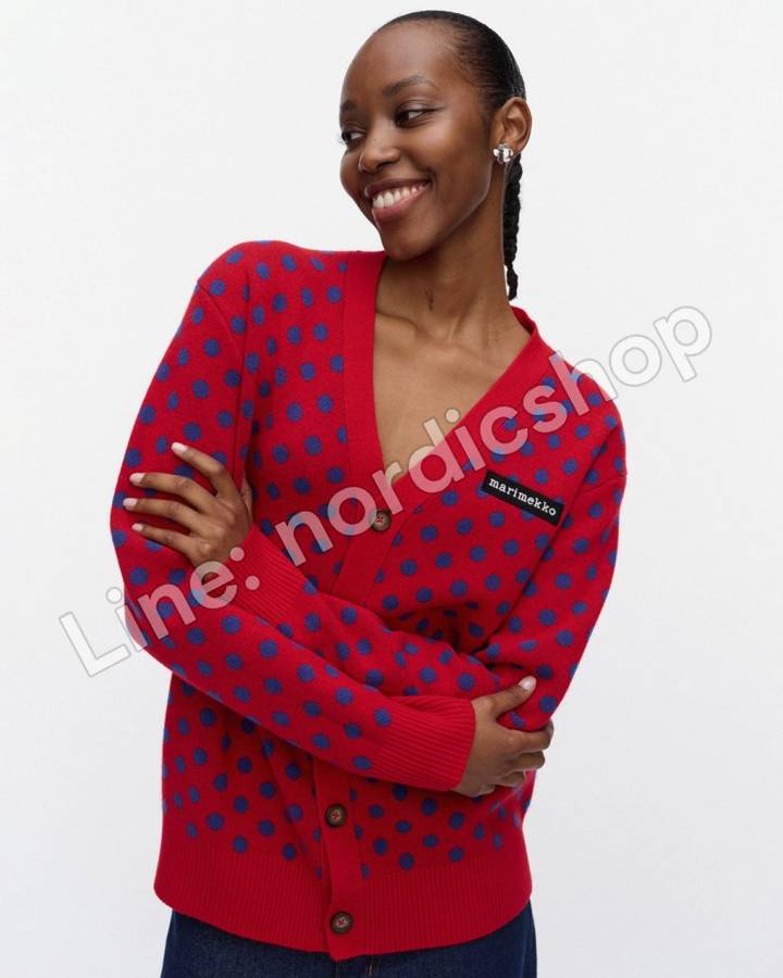 Marimekko RWS Sif Pallo Kioski 針織外套・紅色、藍色（4）