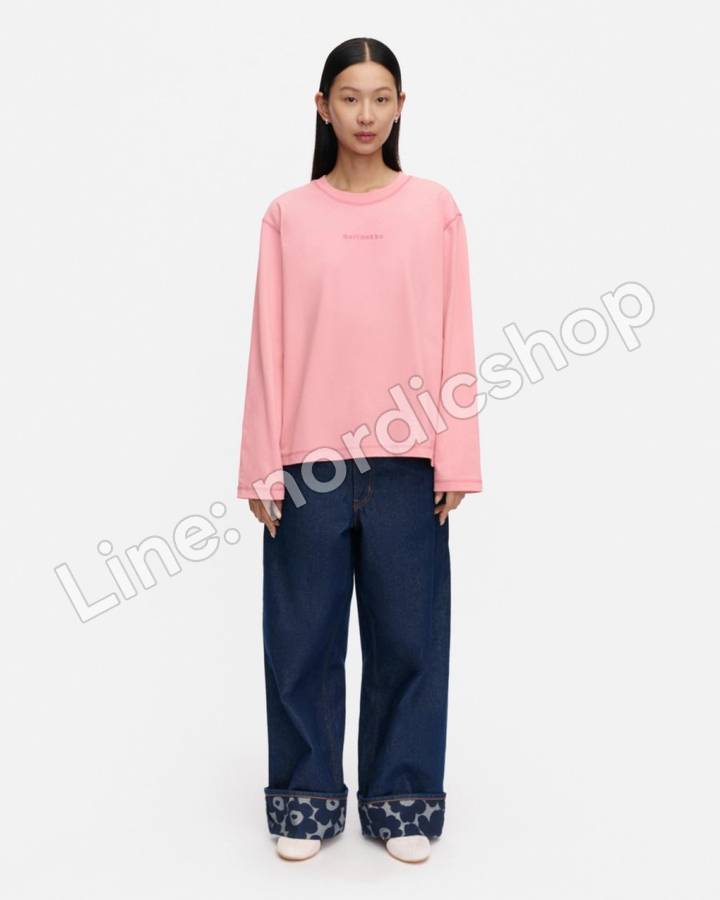 Marimekko Benkku Logo Placement Kioski 針織棉上衣・粉紅、玫瑰粉