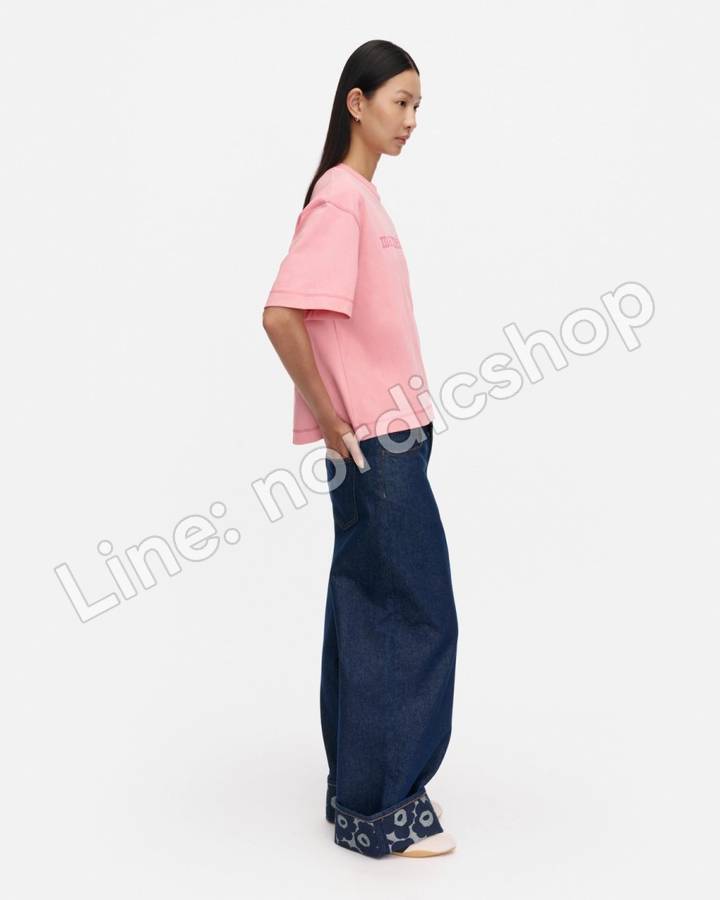 Marimekko Pyörteet Logo placement Kioski T恤・粉紅、玫瑰粉（2）