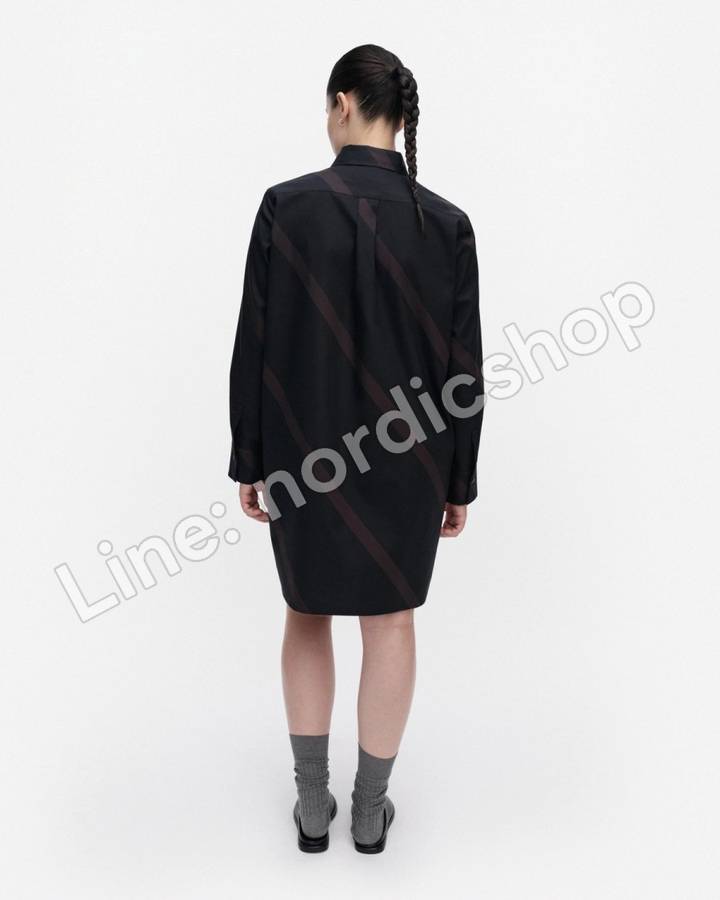 Marimekko Autio Basso 洋裝・黑色、深灰（3）
