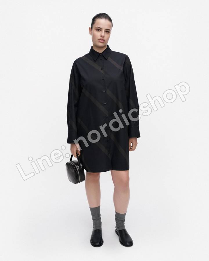 Marimekko Autio Basso 洋裝・黑色、深灰
