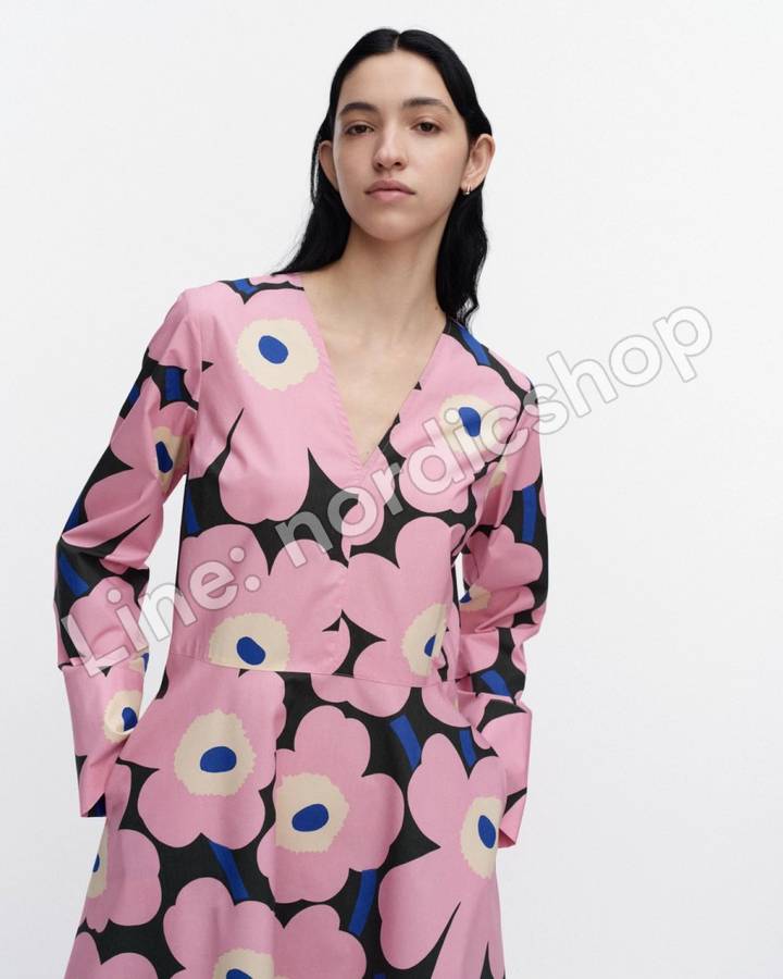 Marimekko Rohinna Unikko 洋裝・粉紅、綠色、藍色（4）