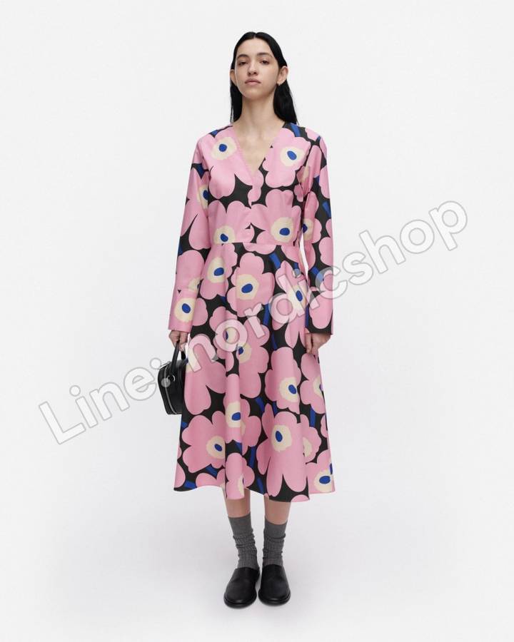 Marimekko Rohinna Unikko 洋裝・粉紅、綠色、藍色