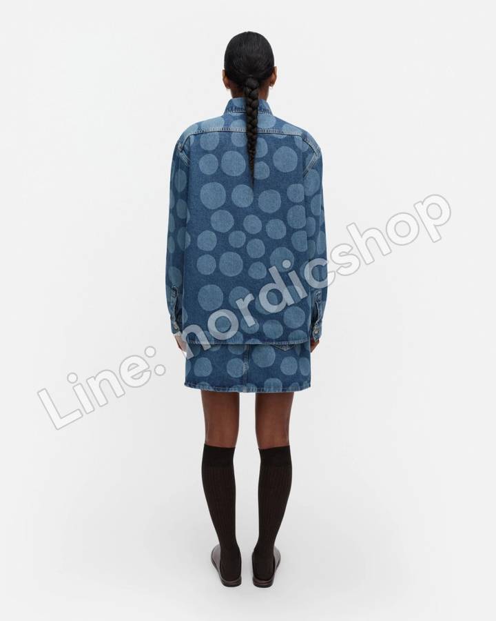 Marimekko Maridenim Vaihe Petrooli 牛仔襯衫・水洗靛藍（3）