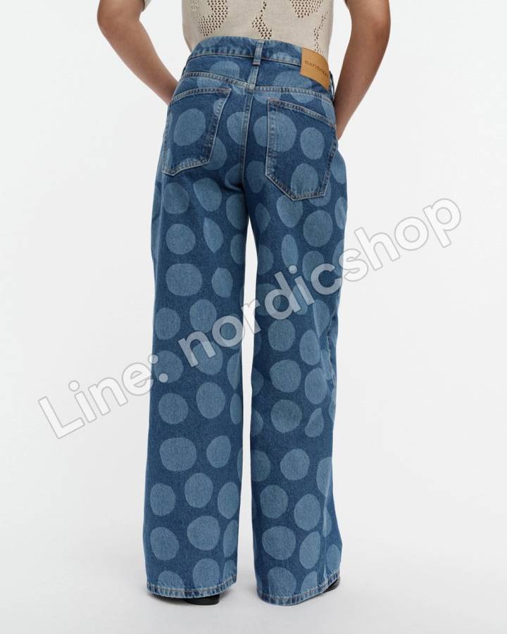 Marimekko Maridenim Loose Petrooli S 牛仔褲（短版褲長）・水洗靛藍（4）